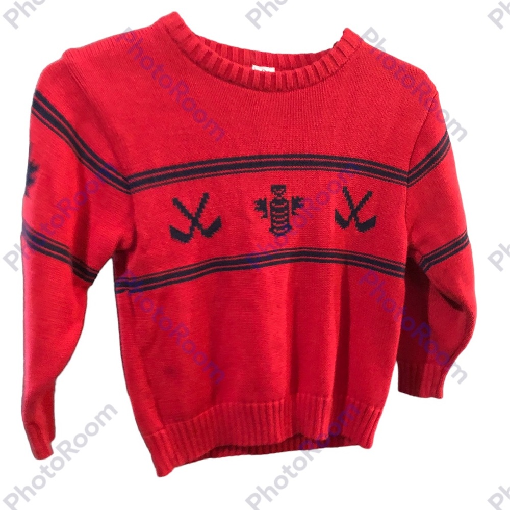 Vintage Please Mum Boys cotton hockey sweater Small